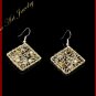 Wire crochet crystal & glass pearls silver color earrings by Designer Jewelry #12034 - Free shipping