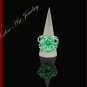 Turquoise/green Miyuki beads Blossom Crystal Ring #12038 Free shipping