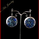 Sparkle Blue Navy Crystals Earring Pendant Set # 12041 Free shipping