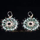 Handmade Wire Crochet Crystals Pendant Earring set #12044  Free shipping
