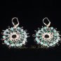 Handmade Wire Crochet Crystals Pendant Earring set #12044  Free shipping
