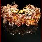 Bronze Brown Crystals & Beads Blossom Bracelet #12046 Free shipping