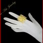 Wire Crochet Crystals / Glass Pearls Ring #12051  Free shipping