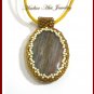 Bronze Peyote Agate Stone Pendant Necklace #12058  Free shipping