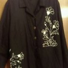 Women's I.S.C. 2X Black and White Beaded Jacket