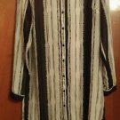 Women's Fun and Flirt size M Black and white asymetrical stripped blouse