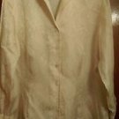 Women's Rena Rowan size 18W cream floral print long sleeve silk dress blouse