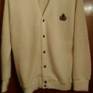 Vintage IZOD LACOSTE Men's White V Neck Acrylic Sweater Size small