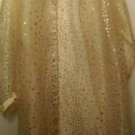 Womens  long yellow and silver dress cover up blazer sz large