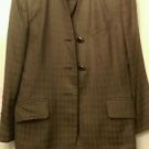 Womens Kasper A.S.L. Dark Green  geometric pattern 2 pc. suit Petitte size 6
