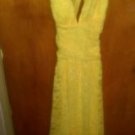 Women's size 12 Pointe yellow lace halter Sundress