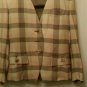 Womens Kasper A.S.L. Cream colored plaid 2 pc skirt suit Petitte size 4
