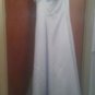 Betsy & Adam Full length Light Blue Satin sz 10  formal party prom dress