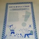Educational grammar poster Interjection Blue