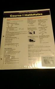 Prentince Hall Mathematics Course 1 MathNotes set of 10 Classroom set