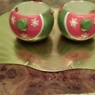 Set of two Royal Norfolk Christmas candy/snack/dip bowls