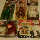 Ronald McDonald  Beanie Babies  Set (Libearty Rex, Maple, Britannia, & Erin)