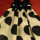 Girls Punky blue and white polka dot dress sz 10 knee length pre owned