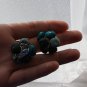 Clip on Earrings with Fabric Beads