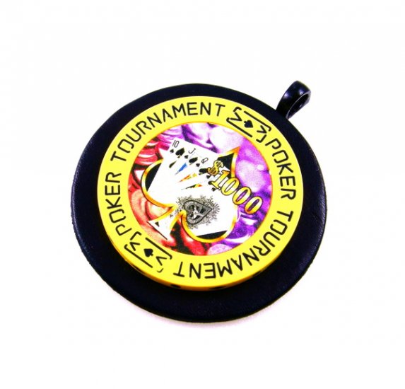 Mens Poker Chip Pendant Necklace Poker Tournament Lucky Las Vegas
