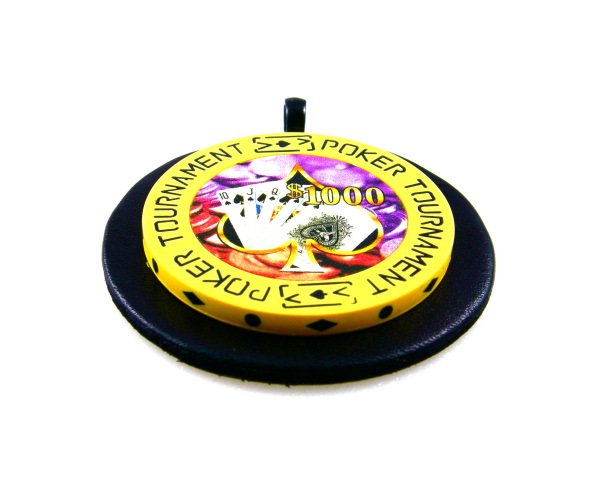 Mens Poker Chip Pendant Necklace Poker Tournament Lucky Las Vegas