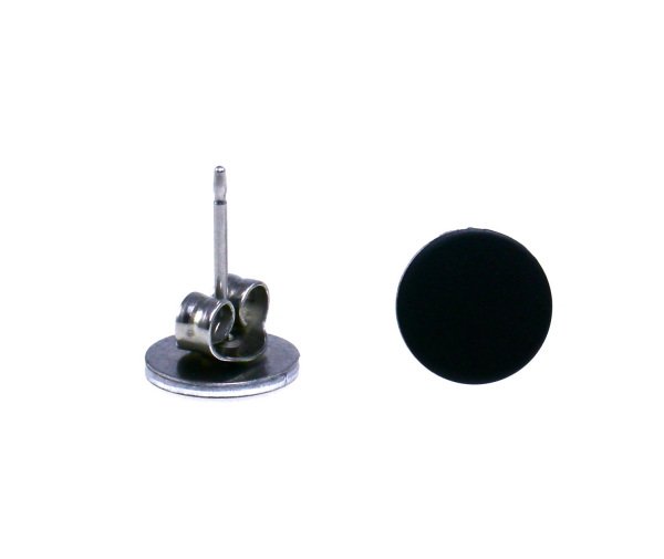 8mm Matte Black Earrings For Men Guys Cool Rocker Studs Aluminum 8mm Matte Black Earrings For Men Guys Cool Rocker Studs Aluminum Flat Disc