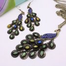 Vintage Style Peacock Jewellery Set