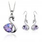 Beautiful Crystal Jewellery Set - Swan