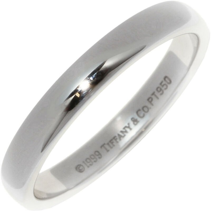 TIFFANY & Co. Classic Platinum 3mm Lucida Wedding Band Ring 9