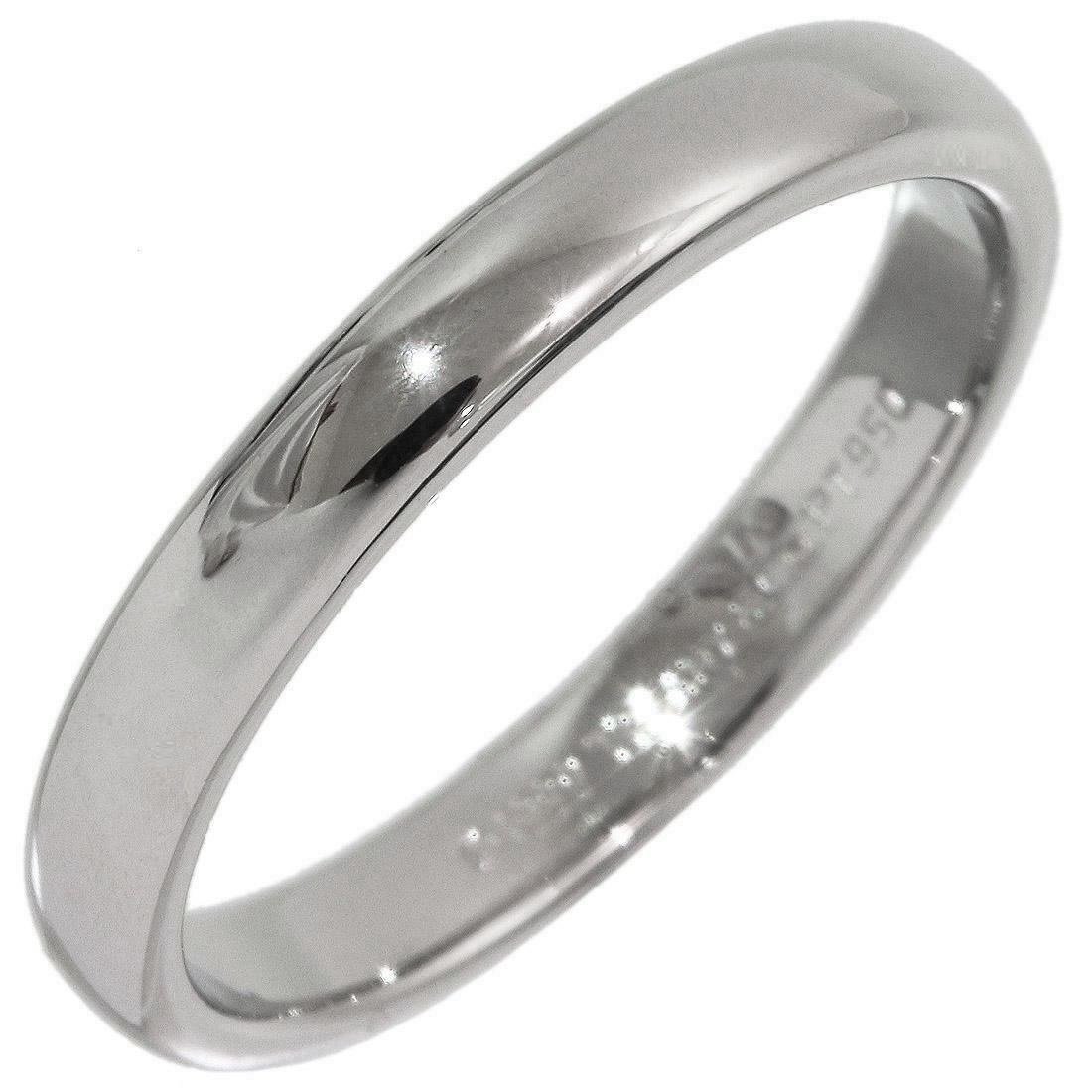 TIFFANY & Co. Classic Platinum 3mm Lucida Wedding Band Ring 7