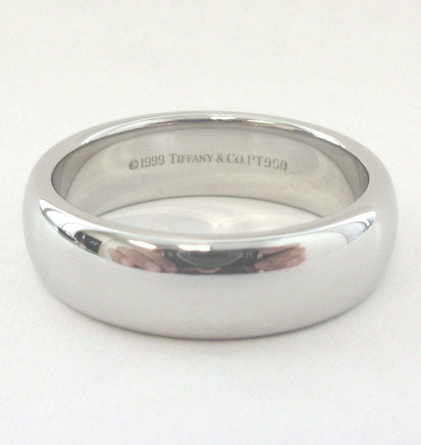 TIFFANY & Co. Classic Platinum 6mm Lucida Wedding Band Ring 8.5