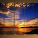 Huge abstract canvas seascape sunrise oil painting for sale