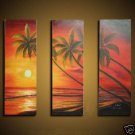Huge abstract canvas seascape sunset oil painting for sale