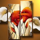 Original modern abstract canvas floral oil painting -Huge flowers
