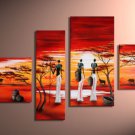 Hand-painted modern abstract canvas art oil painting -Africa step