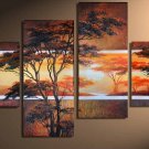 Large Modern abstract canvas art Landscape oil painting Trees