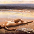Hand-painted nude girl canvas art oil painting