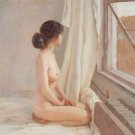 Handmade nude girl canvas art oil painting 05