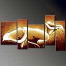 Handmade Modern abstract canvas art oil painting -Huge flowers