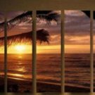 Huge Modern abstract canvas sunset oil painting -Beach