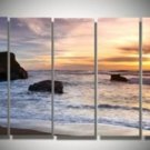 Huge Modern abstract canvas sunrise beach oil painting
