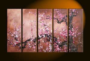handmade Modern abstract canvas art Blossom oil painting