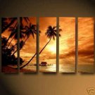 Huge Modern abstract canvas sunset beach oil painting