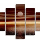 Huge Modern abstract canvas oil painting -seascape under Moon