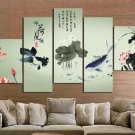 Chinese classic calligraphy canvas art oil painting