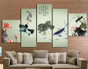 Chinese classic calligraphy canvas art oil painting