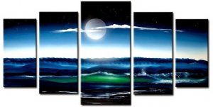 Huge Modern abstract canvas seascape oil painting