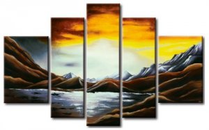 Huge Modern abstract canvas art beach oil painting