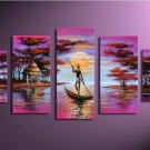 Modern abstract canvas oil painting -Africa step