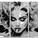 Huge Modern abstract canvas art oil painting -smoking women
